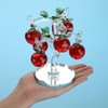 BTSKY Crystal Glass Apple Tree - Artificial Red Apple Tree