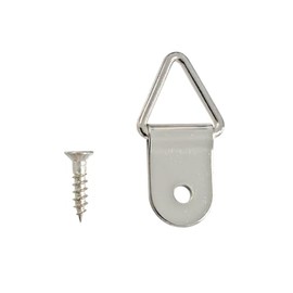 Fukuikinzokukogei Triangle Hanging Can, Safe Load Capacity 4kg x 10-Piece Set, Picture Frame Hardware, Triangle Can, Flat Can, Hook, Frame Hanging Hardware F-0181