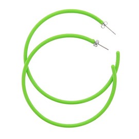 Zac's Alter Ego Plastic Hoop Neon Earrings for Fancy Dress - 80s/ Pop/Clubbers