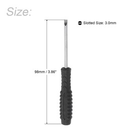 sourcing map Mini Slotted Screwdriver, 3.0 mm Flat Head with Non-Slip Handle for Small Appliances, Pack of 10
