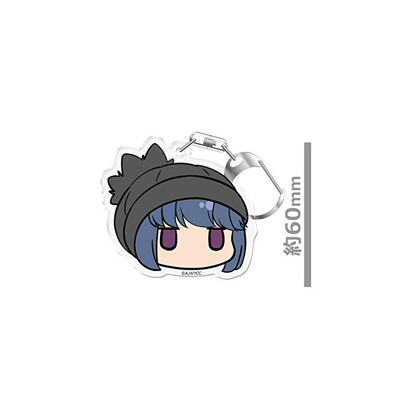 Yurucamp Face Stamp Key Chain Rin Shima High Bocce Ver.