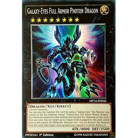 Yugioh Super Rare Card Galaxy Eyes Full Armor Photon Dragon 1st Edition MP16-En044 by Yu Gi Oh!