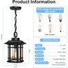 WIHTU Outdoor Pendant Light Fixture, Exterior Hanging Lights, Hanging Lantern