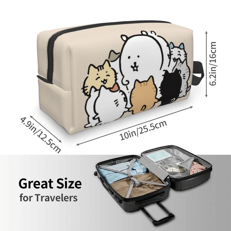 [LDU] Tsukkkomi Bear Makeup Pouch, Fashionable, Cosmetics Pouch, Portable, Functional,