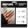 INKPOPO 3 Sheets Finger Semi Permanent Temporary Tattoos for Women