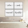 Set of 4 Prints, Relax Soak Unwind Breathe Wall Art