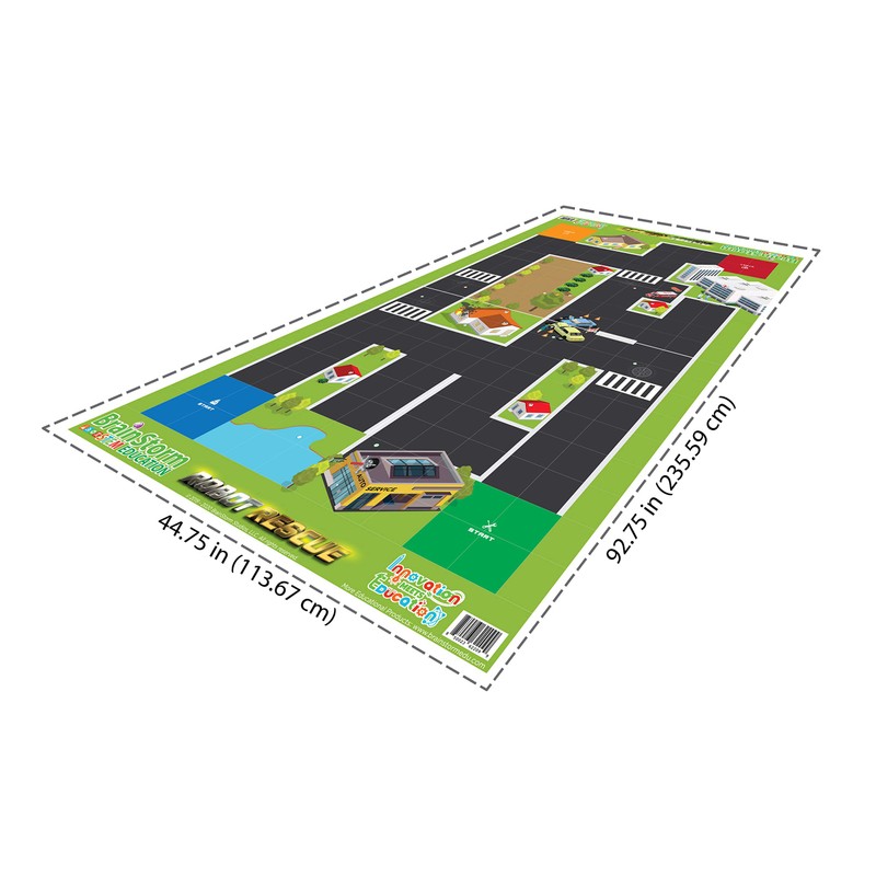 BrainStorm STEM Education Robotics Activity Mat: Robot Rescue (Includes Game