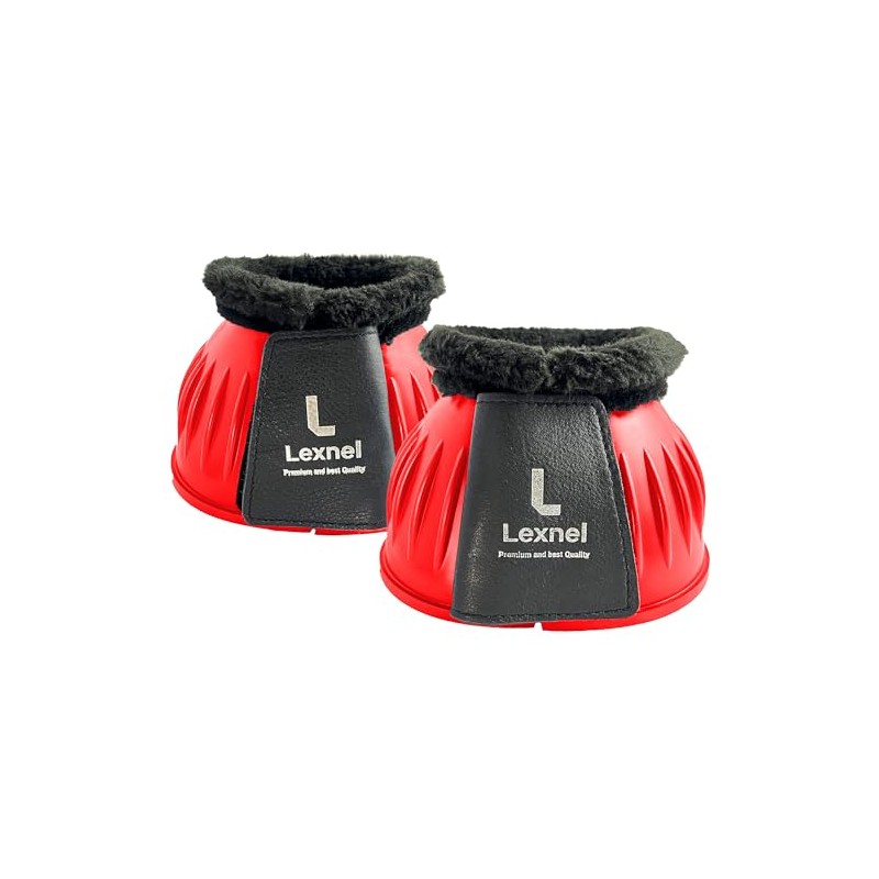 LEXNEL Rubber Bell Boots, Durable Bell Boots for Horse –