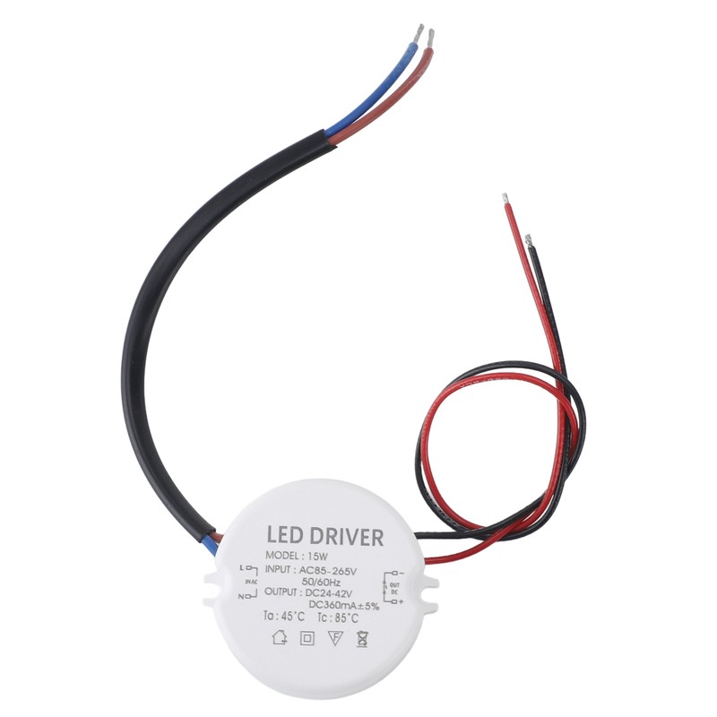 LED Power Supply Driver Waterproof Constant Voltage Transformer 360mA AC85‑265V