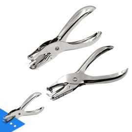 FineGood Hole Punch, 1 Hole Punch, 0.1 inch (3 mm), Silver Color, Can Punch Up to 8 Pieces, Manual Drilling, Convenient DIY Tool Office Supplies (Diameter 0.1 inch (3 mm))