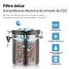 SANGKEE Bote Hermético para Café,Tarro de Café de Acero Inoxidable,1.8