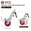 Trrose 3 Packs Swivel Caster Wheels Set, Professional C Stand