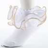 Yepami Big Girls Lace Socks Shimmering Cute Ruffle Comfortable Frilly