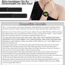 YCHDDER Watch Straps Fabric Nylon, 16 mm, 18 mm, 20 mm, 22 mm, Quick Release Bracelet, Adjustable, Breathable, Woven Sports Bands, Replacement Strap for Men and Women