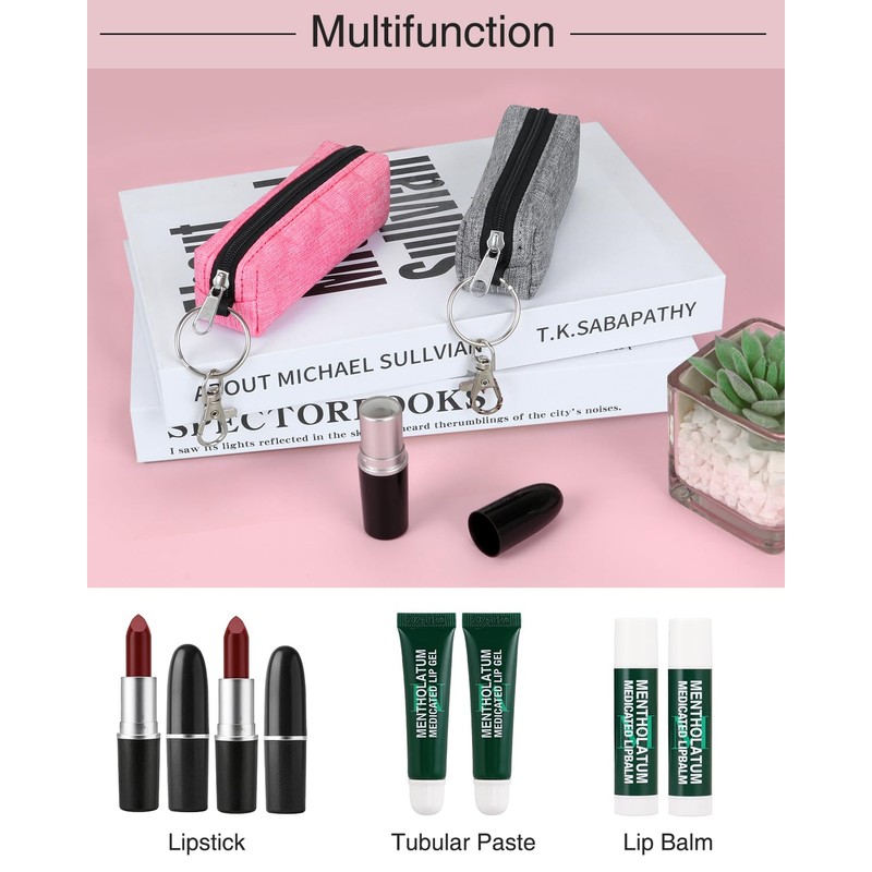 Meiiy Chapstick Holder Lip Balm Sleeve Pouch Lipstick Holder Bag