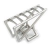 Avalaya Matte Silver Tone Geometric Triangular Hair Claw/Clamp - 75mm