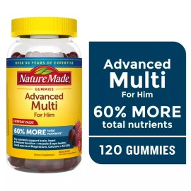 Nature Made Multivitamin Gummies For Men w/ Magnesium Calcium &B Vitamins 120 Ct