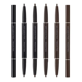 Dual auto eyebrow eyebrow pencil that is delicately drawn like an eyebrow and does not come off easily, dark brown, 3 pieces / 섬세하게 가늘게 눈썹처럼 그려지고 잘 안지워지는 듀얼 오토 아이브로우 눈썹 펜슬, 흑갈색, 3개