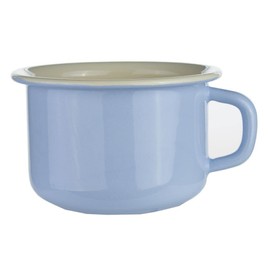 Riess, 0299-006, Kaffeeschale, CLASSIC - BUNT/PASTELL, Farbe Blau, Durchmesser 10 cm, Inhalt 0.4 Liter, Höhe 7.4 cm, Emaille, Kaffeetasse, Induktion