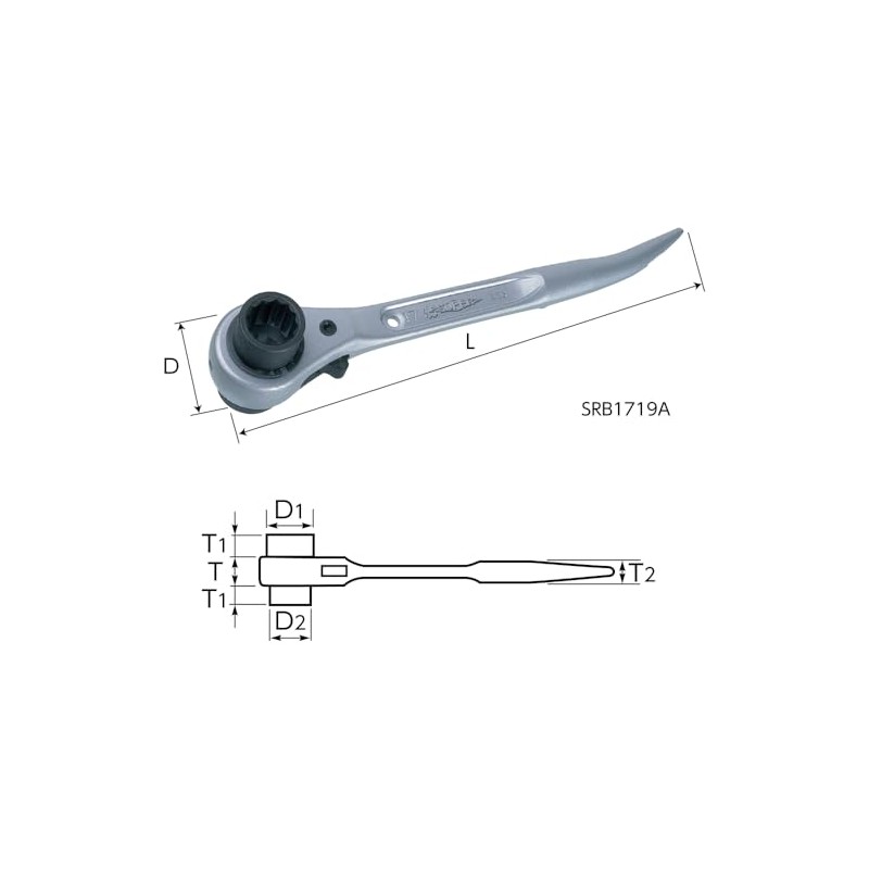 Super Aluminum Double Ended Ratchet Wrench