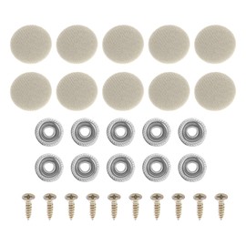 INFINAUTO Headliner Button Buckle Repair Clip, Car Roof Interior Ceiling Fixing Roof Snap Rivets Retainer Metal Lint Beige, 10 Pcs