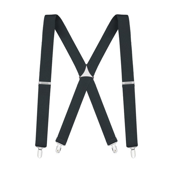 Buyless Fashion Suspenders for Men - 48" Elastic Adjustable Straps