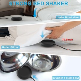 Extra Loud Dual Alarm Clock with Vibration for Bedroom,Extreme Bed Shaker Alarm Clock for Deep Sleeper Hard of Hearing Deaf,7" Clear LED Display,USB Port,Battery Backup,Easy to Set for Senior,Kids,DST