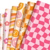 Jajajuegos Boho Daisy Wrapping Paper Set 12 Sheets Retro Flower