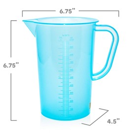 Terbold 1 Liter Measuring Pitcher Graduated Blue (Pack of 2)
