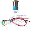 5pcs 10mm AC/DC 12-24V LED Metal Indicator Light Waterproof Signal