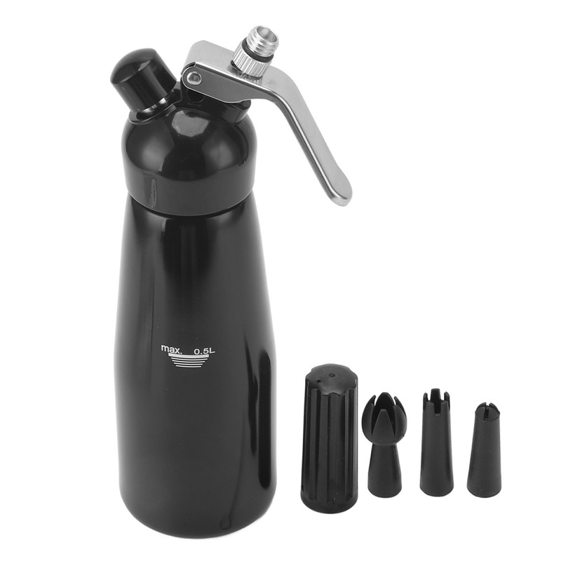 Whipped Cream Dispenser Aluminum Stainless Steel Plastic 500ml Cream Whipper