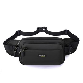 Bauchtasche wasserdichte Gürteltasche für Herren Damen Sportlich Hüfttasche mit 5 Einzelfächern Nylon Fanny Pack für Hundespaziergänge, Outdoor, Laufen, Reise, Wanderung