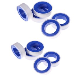 Pack of 10 Thread Tape PTFE Thread Sealing Tape Pipe Sealing Tape for Plumbers, 1/2 Inch
