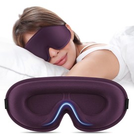 Meliya Sleep Mask for Side Sleeper, Complete Light Blocking 3D Sleeping Eye Mask, Soft Breathable Eye Cover for Women Men, Travel, Nap, Relaxing Zero Pressure Night Blindfold