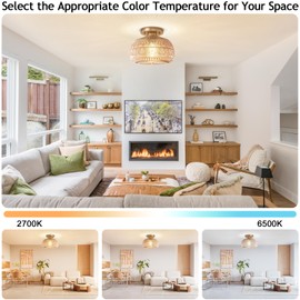 OYKYOHEI Semi Flush Mount Ceiling Light, Upgraded Modern Close to Ceiling Light Fixture with Amber Glass,Gold Indoor Kitchen Lighting for Porch Corridor Hallway Bedroom, Bulb Not Included