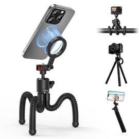 Ulanzi MT30 Smartphone Tripod, Camera Tripod, Magsafe Compatible, 360° Adjustable, Flexible Tripod, Selfie Stick, Mini Tripod, Horizontal and Vertical Shooting, 1/4 Screw Hole, Small and Lightweight