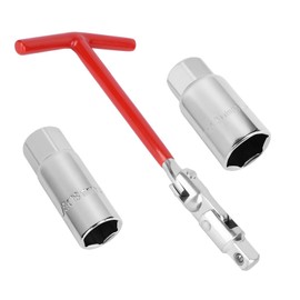 3pcs Spark Plug Wrench, T-Handle Spark Plug Socket Set Gap Tool Wire Sparks Plugs Removal Tool for Small Motor Vehicles, 5/8 Inch (16 mm) & 13/16 Inch (21 mm) Sparks Plugs Socket Tools for Lawn Mowers