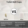 6 PCs White Universal Toilet Bolt Caps, Push-On Toilet Bowl