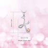 CELESTIA Birthday Gifts Silver Initial Necklaces for Women Letter K