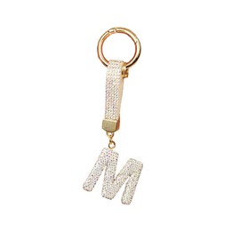 [DIVA Rose] Bag Charm Initial Charm Key Chain Alphabet Men Women Accessories Initial Key Ring, M