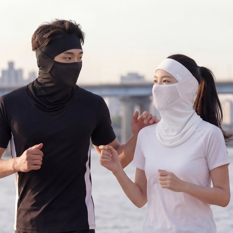 무아 99% 자외선차단 냉감 헤어밴드형 쿨마스크 UV차단 여름 스포츠 넥마스크