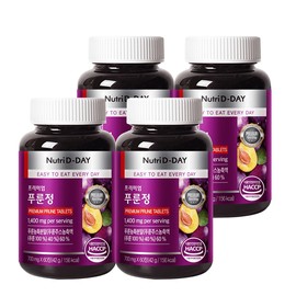 Nutri D Day Premium Prune Tablets 700mg×60 tablets (4) Healthy intestines (4) / 뉴트리디데이 프리미엄 푸룬정 700mg×60정 4개 건강한 장 4개