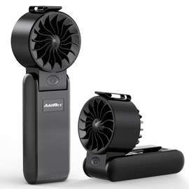 AddAcc Portable Handheld Turbo Fan, 5000mAh Battery Operated, Max 26 Hrs Run, 132000 RPM High Power Motor, 3 IN 1 Rechargeable Fan with Belt Clip for Travel, Working, Outdoor, Indoor, Gift for Men