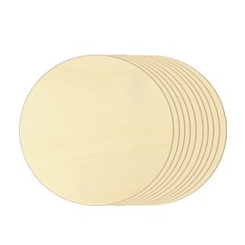 YANXIAO 6 Pieces 10Inch Round Wood Slices Discs for Crafts Unfinished Wood pieces Rounds Wood Plaque for Crafts, Painting, Door Design, Home and Christmas Decorations DIY (10inch 6PCS)