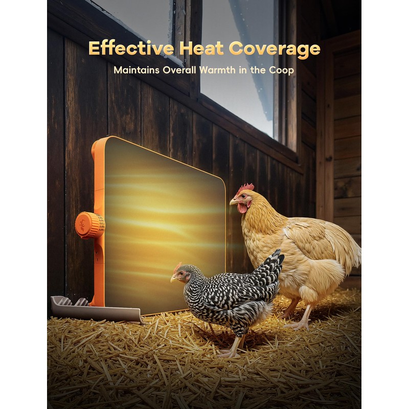 Smart Chicken Coop Heater, 200 Watts Chick Heater Built-in Adaptive