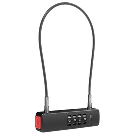 Combination Bike Lock Outdoor Use, Bike Lock Cable, Scooter 4-Digit Combo for Gate, Scooter, Travel Luggage, Thin Wire Pad for Cabinet, Refrigerator, Fence (23.6"(60cm) Cable, Black)