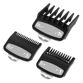 3 PCS Clipper Guards Set for Wahl, Premium Metal Clipper Guards for Wahl 1/2, 1, 11/2, Premium Guards to Cutting Hair