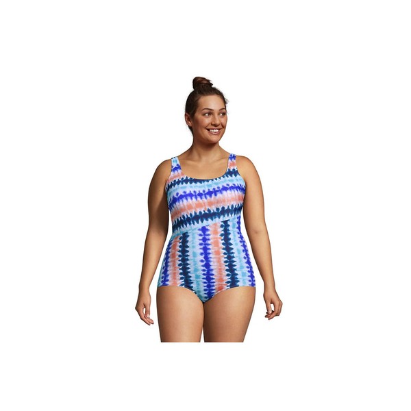 Lands' End Womens Chlorine Resistant Tugless Tank Soft Cup One