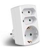 EXTRASTAR Multi-socket 3-way socket adapter, 2 Euro + 1 Schuko