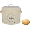 Esschert Design Potato Storage Tin, Metal,White